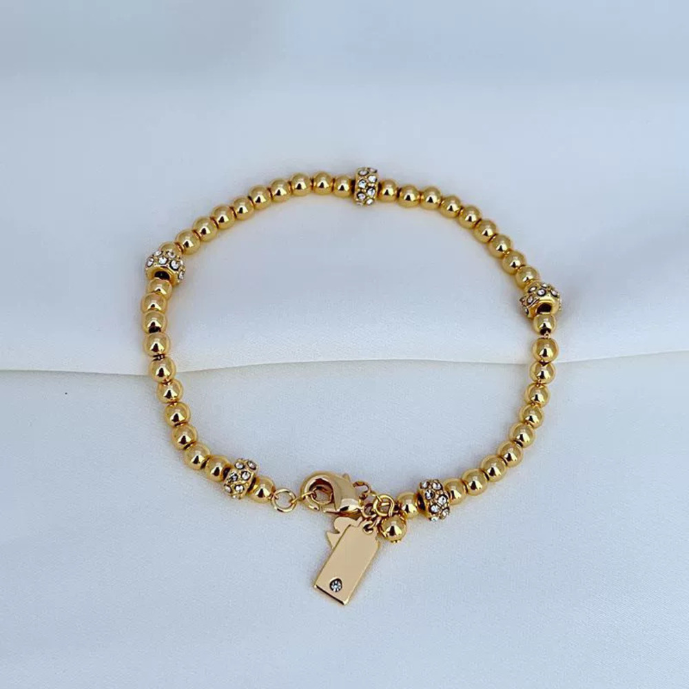 Kendra Scott Gold Plated Copper Heart Lucky Beads Bracelet